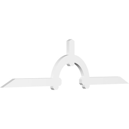 Ekena Millwork Ericson Architectural Grade PVC Gable Bracket, 96"W x 24"H x 2"D x 4"F, 6/12 Pitch GBP096X24X0204ERI00